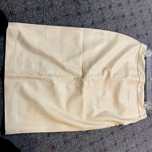 Zara pleather beige high waisted skirt